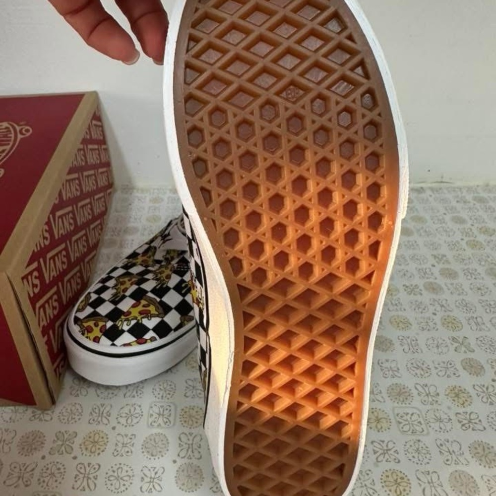Vans Doheny Black and White Pizza Checkerboard Sneakers - Picture 2 of 5